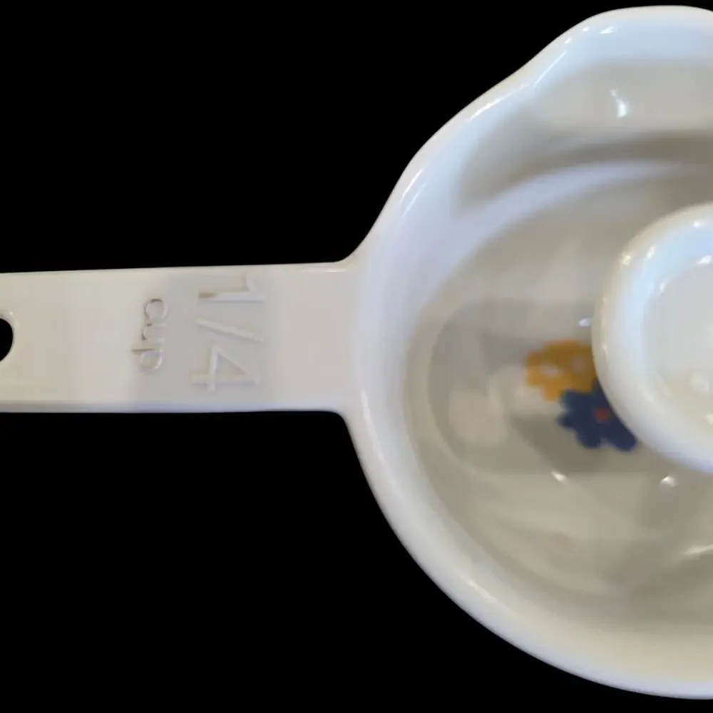 Pioneer Woman Floral Melamine Measuring Cup Set 5 Pc 1 Cup 1/2 1/3 1/4 & 2...